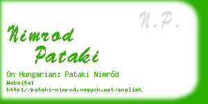 nimrod pataki business card